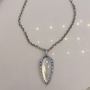 Stephen Webster Sterling Mother of Pearl & Quartz Pendant Necklace